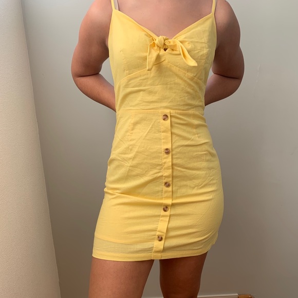 Yellow Bodycon Sundress - Picture 1 of 4